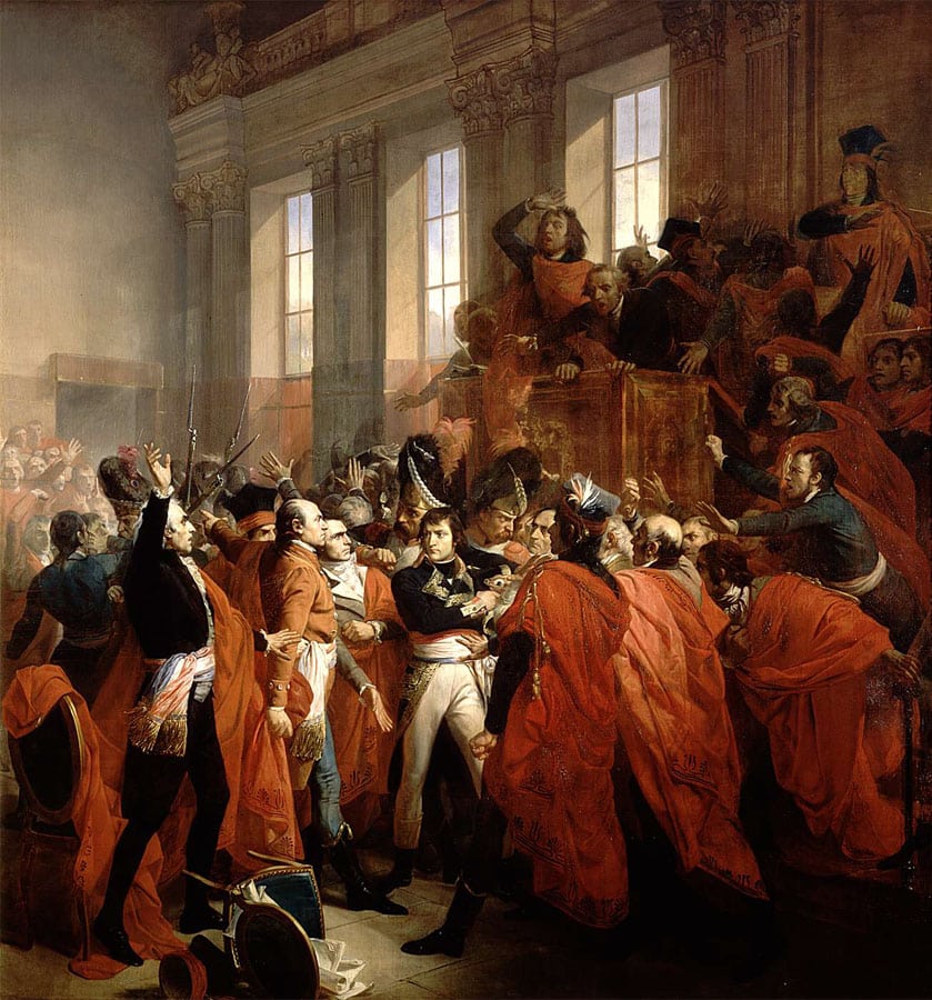 O Golpe do 18 de Brumário pôs Napoleão Bonaparte no trono francês