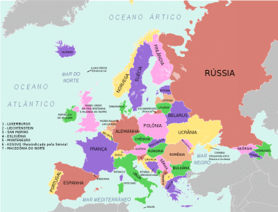 países da europa
