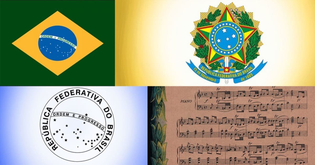 Símbolos Nacionais - Significado da bandeira, brasão, selo e hino nacional