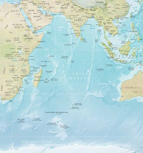 Oceano Índico - Localização, principais características e importância